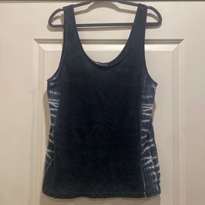 Gypsy 05 Navy Tie Dye Linen Tank